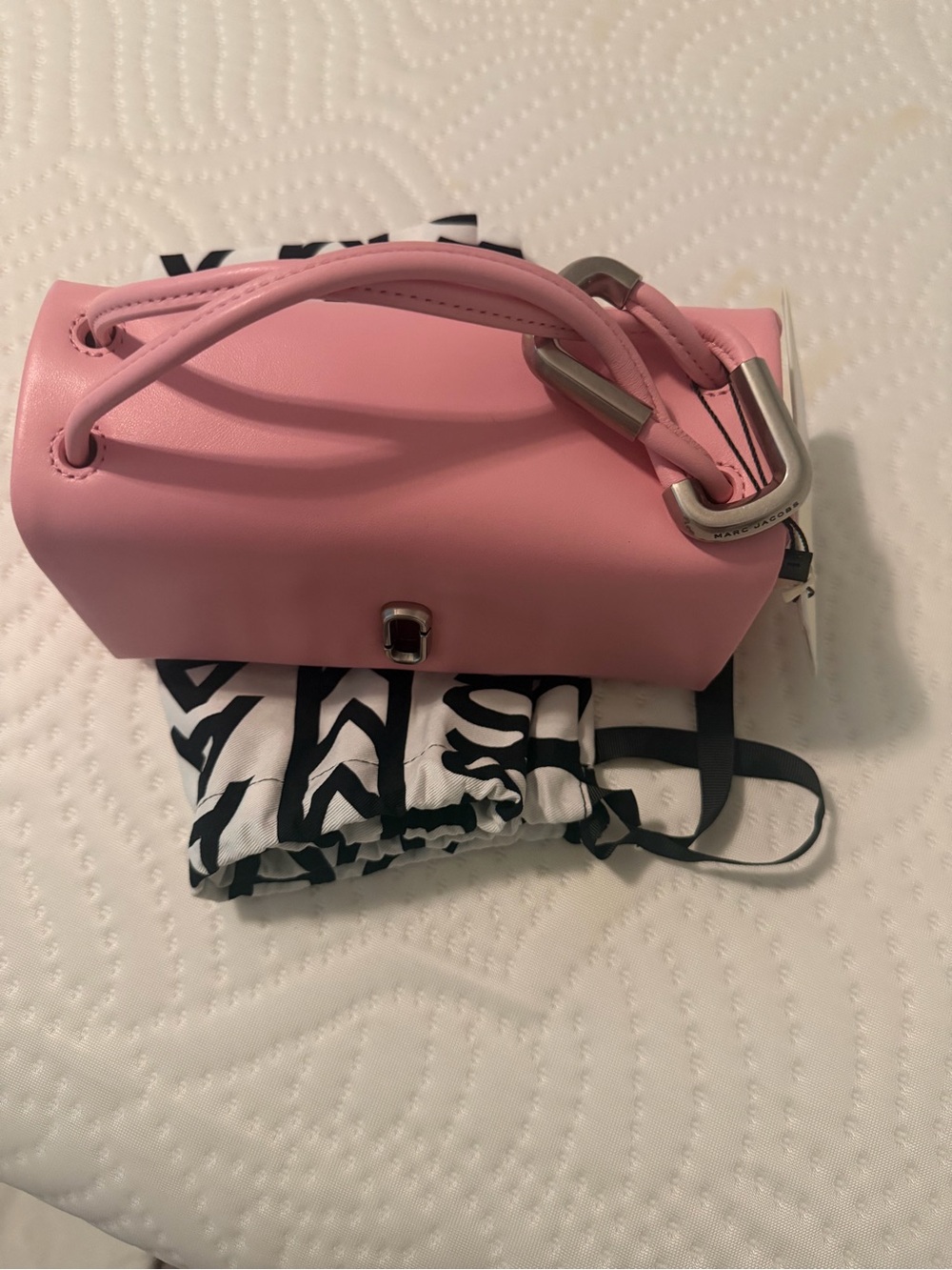 Marc Jacobs Pink Mini Top-Handle Bag with Silver Hardware